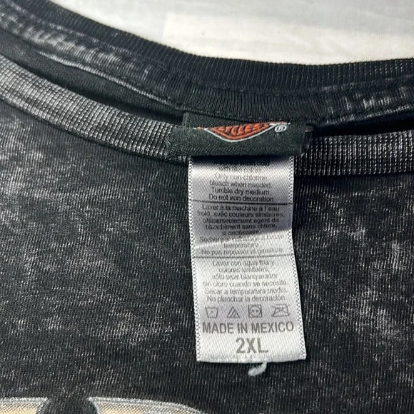 Harley-Davidson Women’s 2X | 3/4 Sleeve | RAF Mildenhall Military | Studded Top - Picture 8 of 14